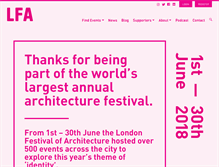 Tablet Screenshot of londonfestivalofarchitecture.org